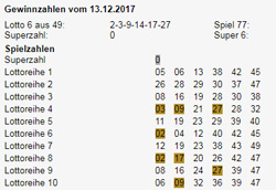 deutsches zahlenlotto