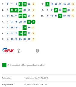 swisslotto 10.12.2016