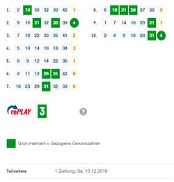 swisslotto 10.12.2016